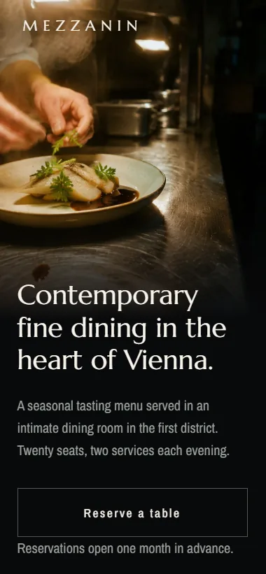Café redesign, Vienna on a phone