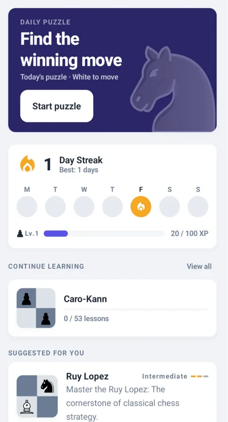 Rook Chess on a phone
