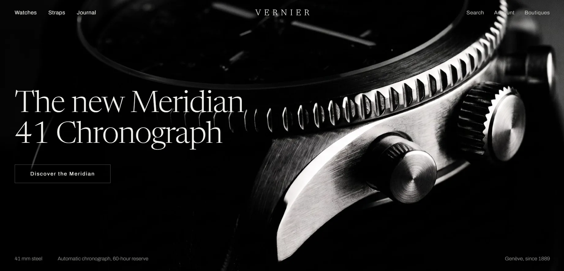 Watch brand website, UK on a laptop